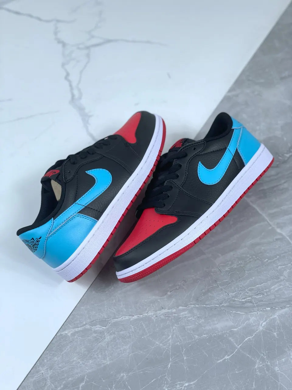 Air Jordan 1 Low Black Red Blue - Hình 5