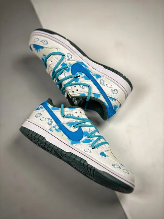 Nike Dunk Low Paisley White Blue - Hình 4
