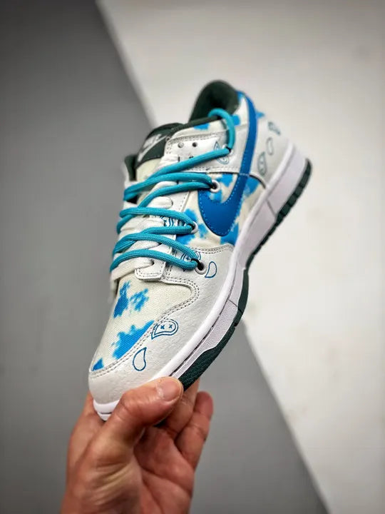 Nike Dunk Low Paisley White Blue - Hình 5
