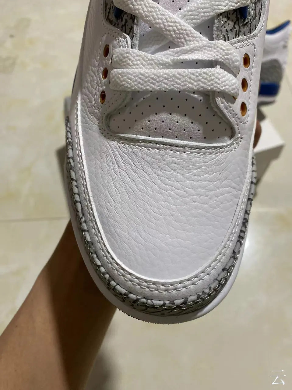 retro Air Jordan 3 White Blue - Hình 6