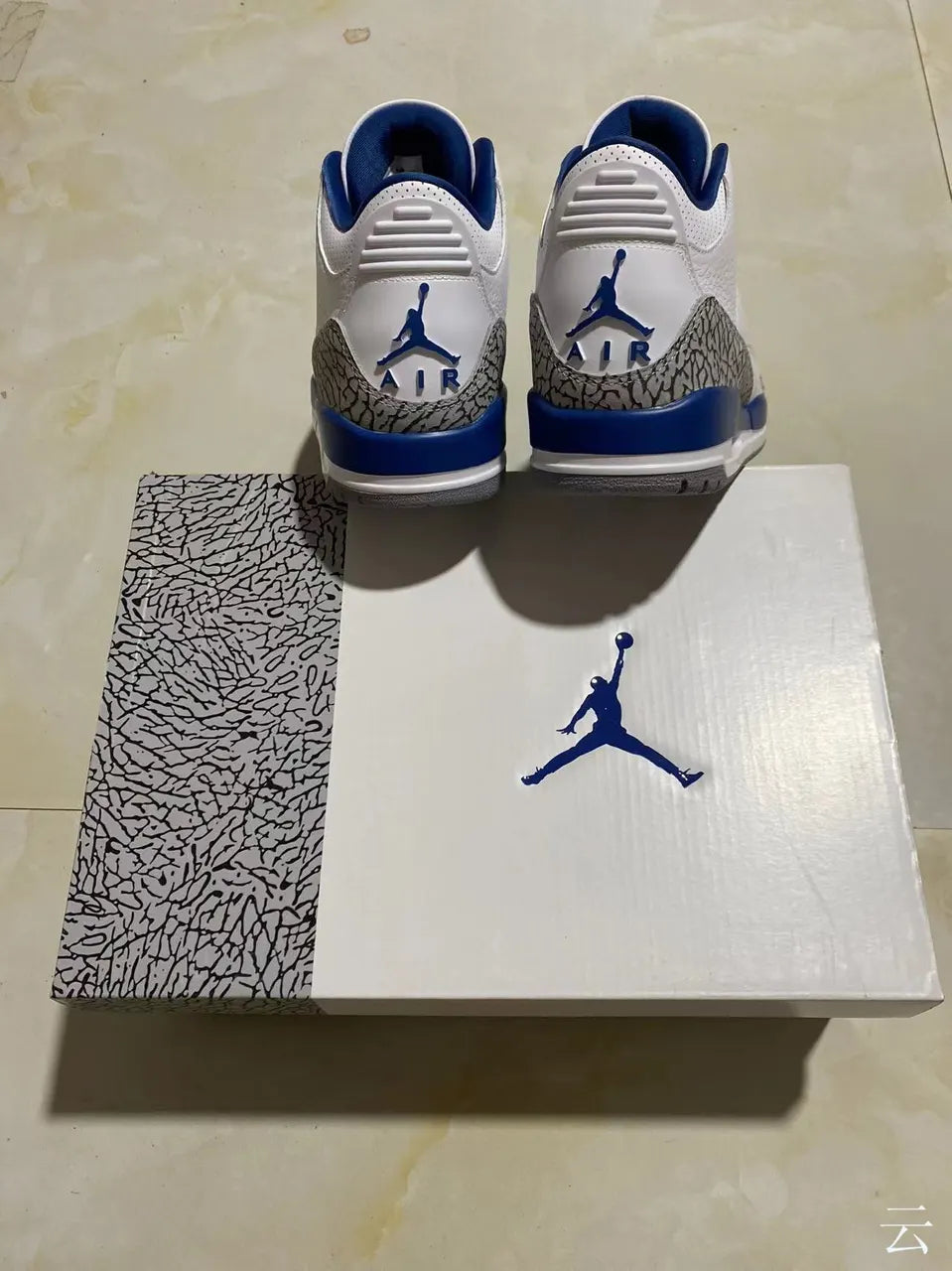 retro Air Jordan 3 White Blue - Hình 2