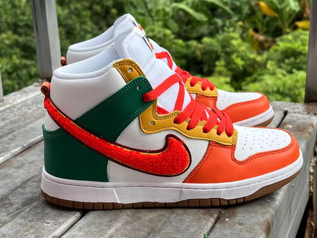 Nike Dunk High Orange Acid Wash - Hình 6