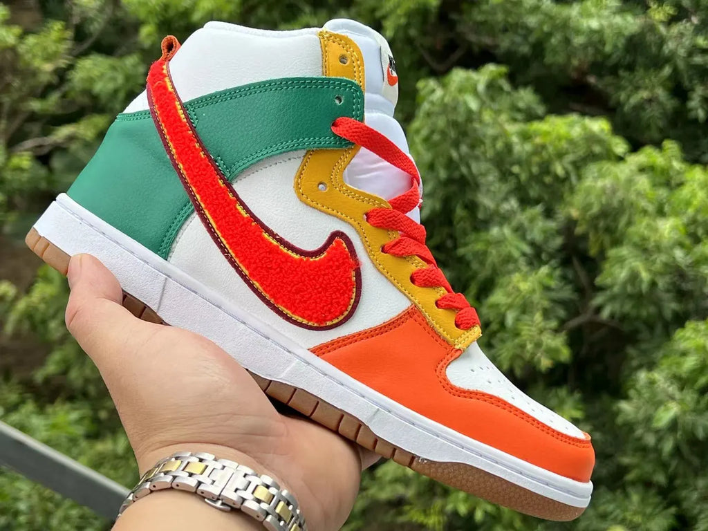 Nike Dunk High Orange Acid Wash - Hình 4