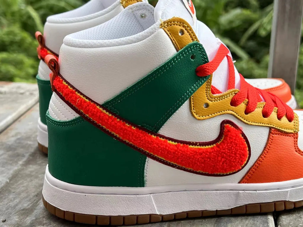 Nike Dunk High Orange Acid Wash - Hình 3