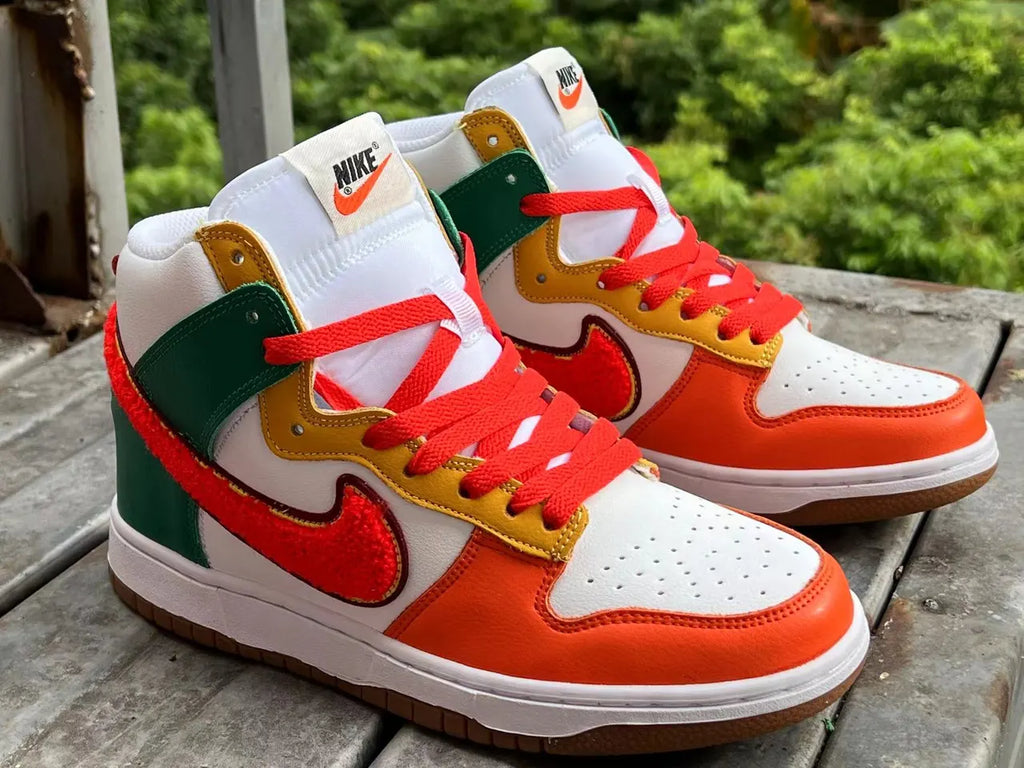 Nike Dunk High Orange Acid Wash - Hình 2