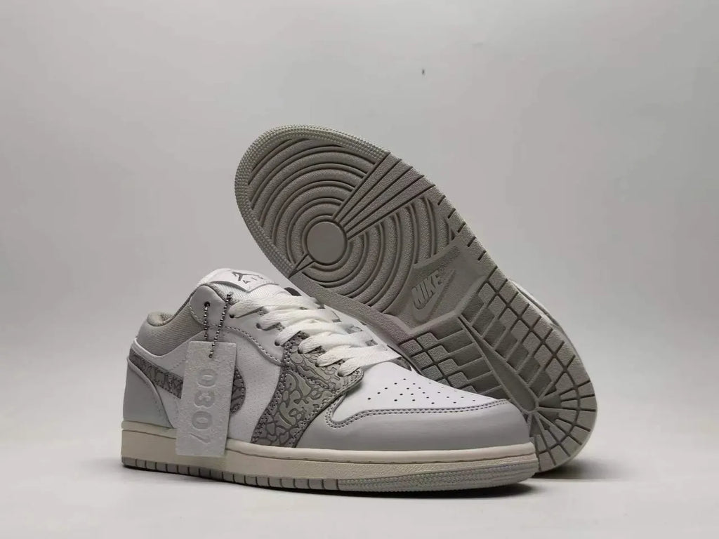 premium Air Jordan 1 Low Grey Paisley - Hình 2