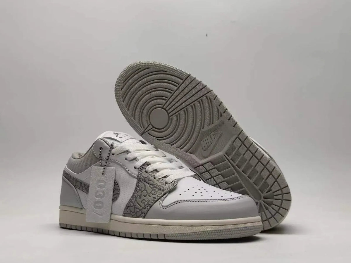 premium Air Jordan 1 Low Grey Paisley - Hình 2