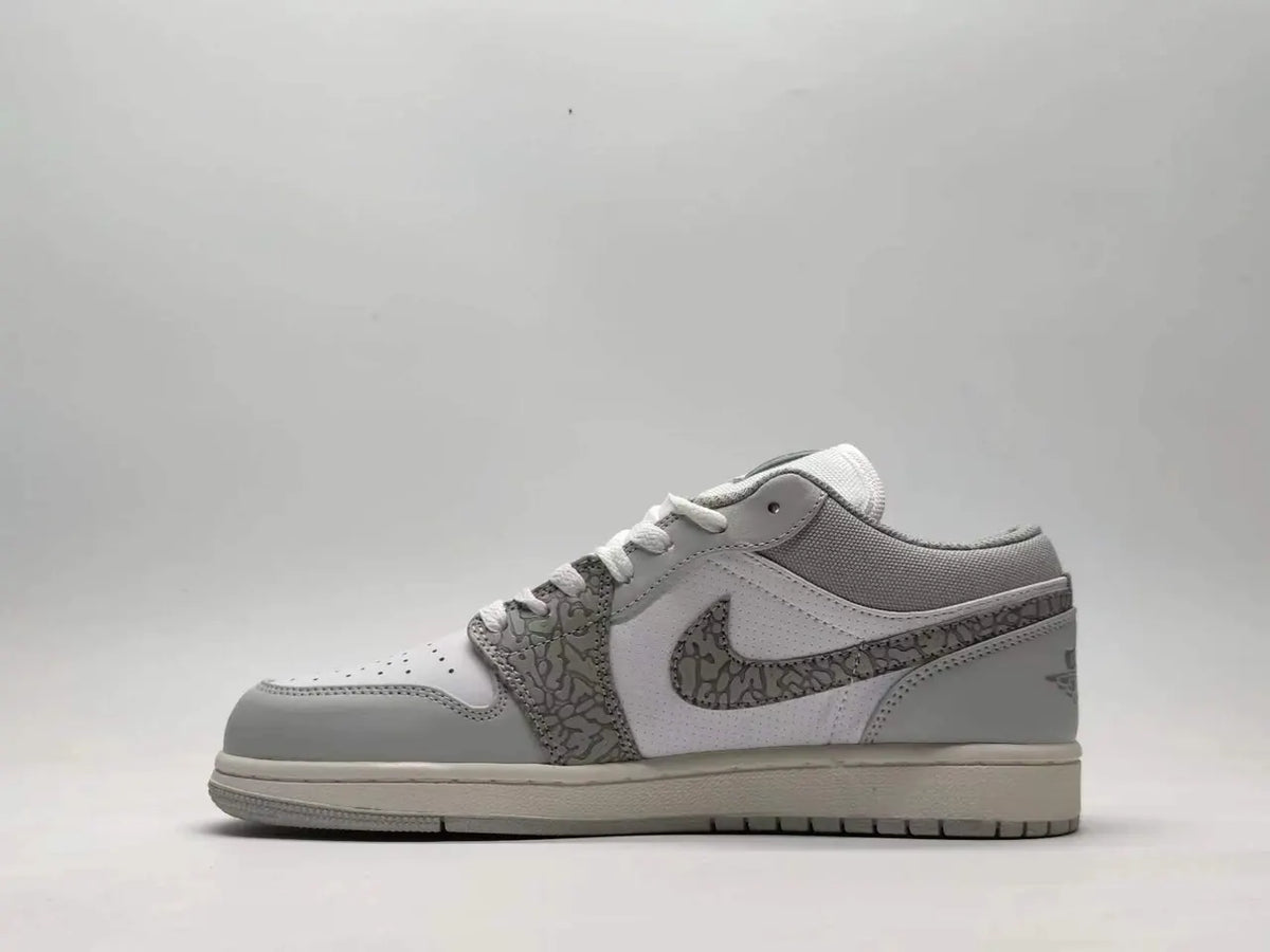 premium Air Jordan 1 Low Grey Paisley - Hình 5