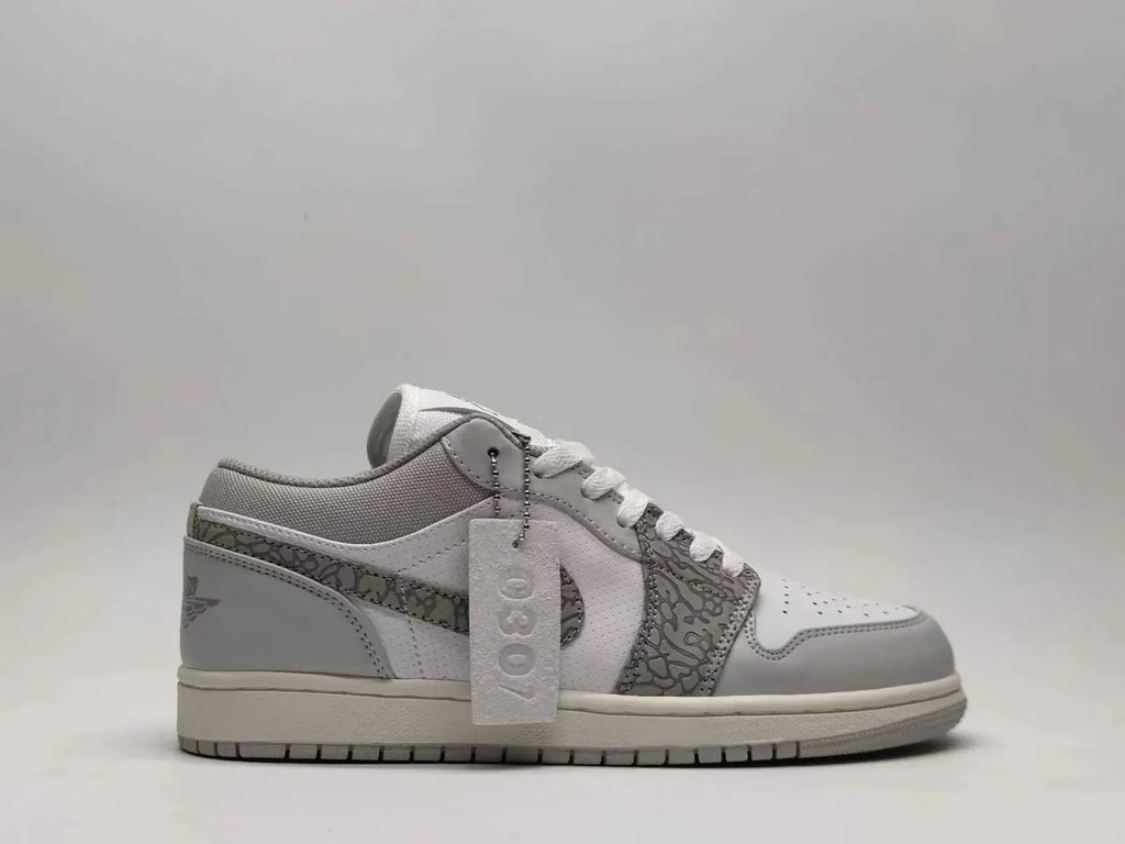 premium Air Jordan 1 Low Grey Paisley - Hình 6