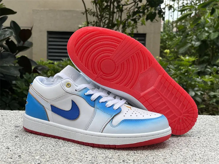 Air Jordan Low White Blue Fade - Hình 14