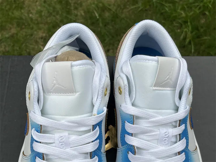 Air Jordan Low White Blue Fade - Hình 8
