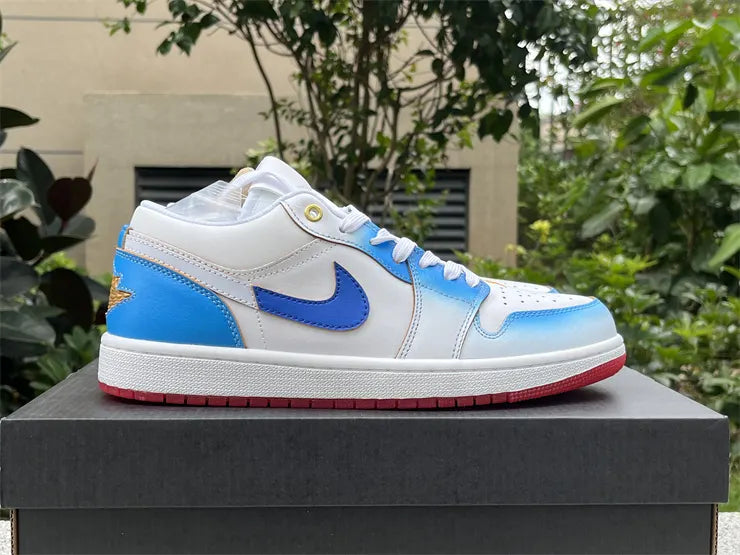 Air Jordan Low White Blue Fade - Hình 2