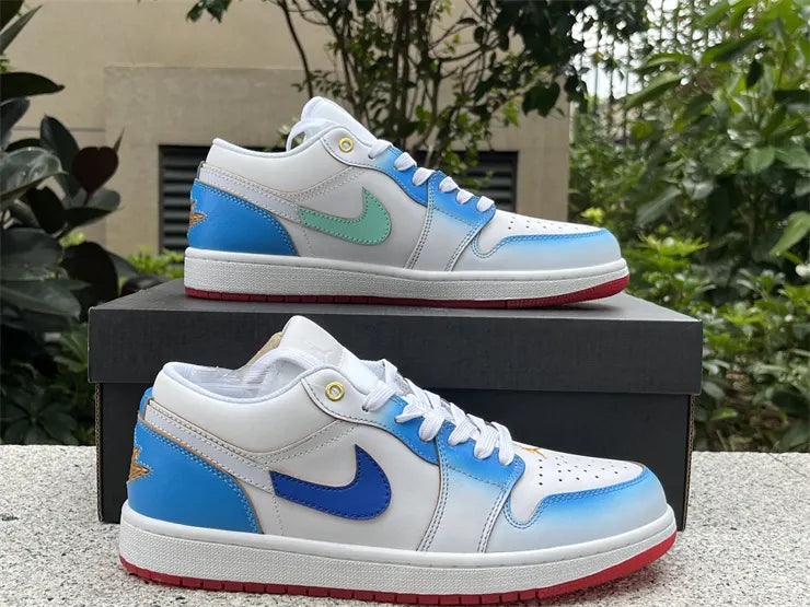 Air Jordan Low White Blue Fade - Hình 12