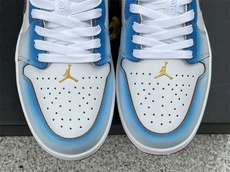 Air Jordan Low White Blue Fade - Hình 7