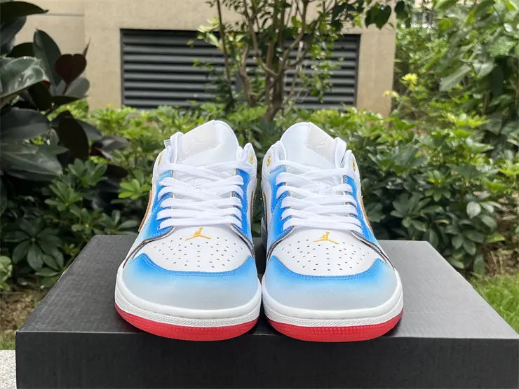 Air Jordan Low White Blue Fade - Hình 6