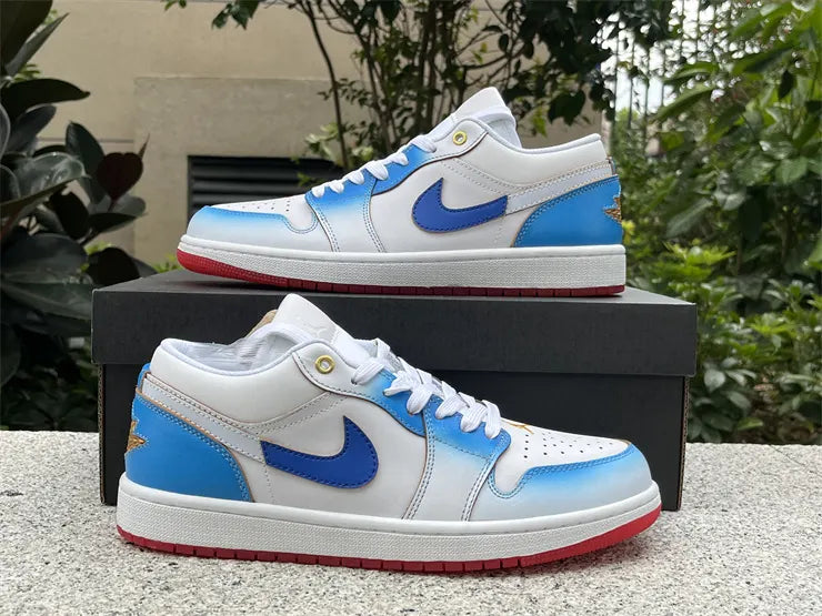 Air Jordan Low White Blue Fade - Hình 10