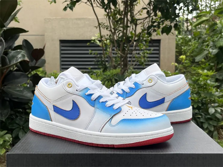 Air Jordan Low White Blue Fade - Hình 5