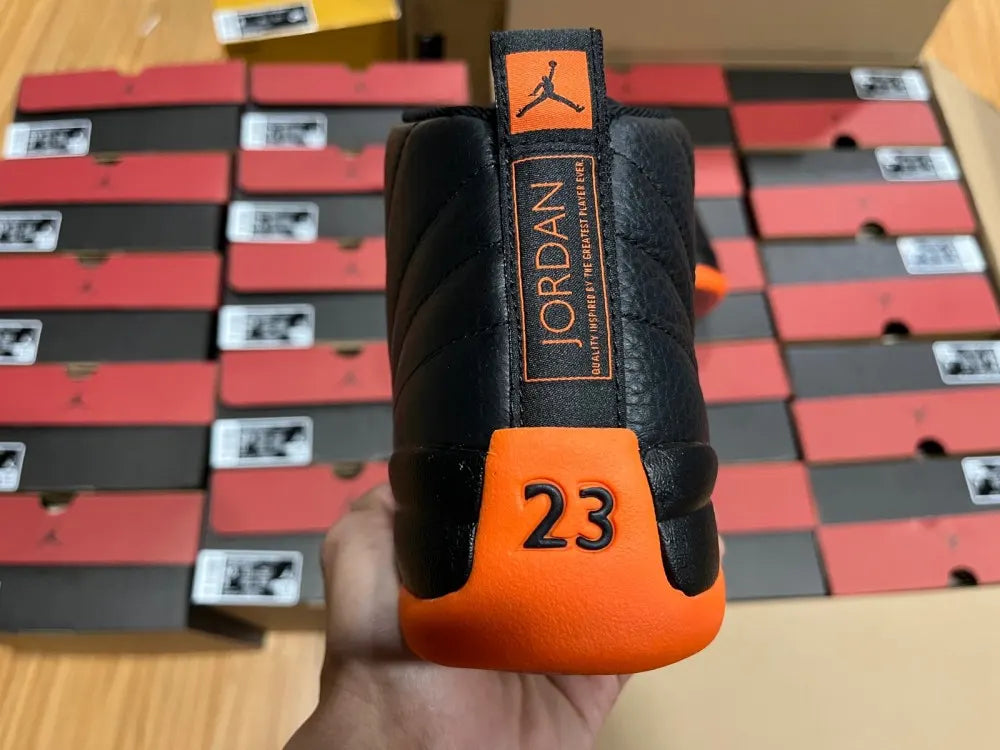 Air Jordan 12 Black/Orange - Hình 9