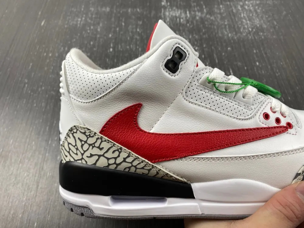 iconic sneaker Air Jordan 3 Retro White Red - Hình 7