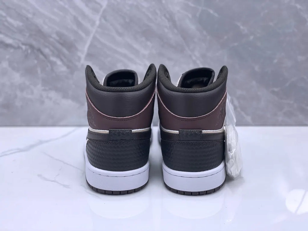 premium Air Jordan 1 Mid Brown Basalt - Hình 6