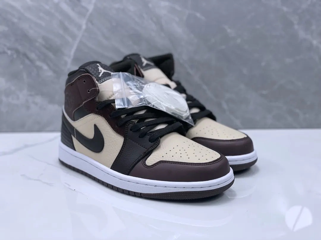 premium Air Jordan 1 Mid Brown Basalt - Hình 9