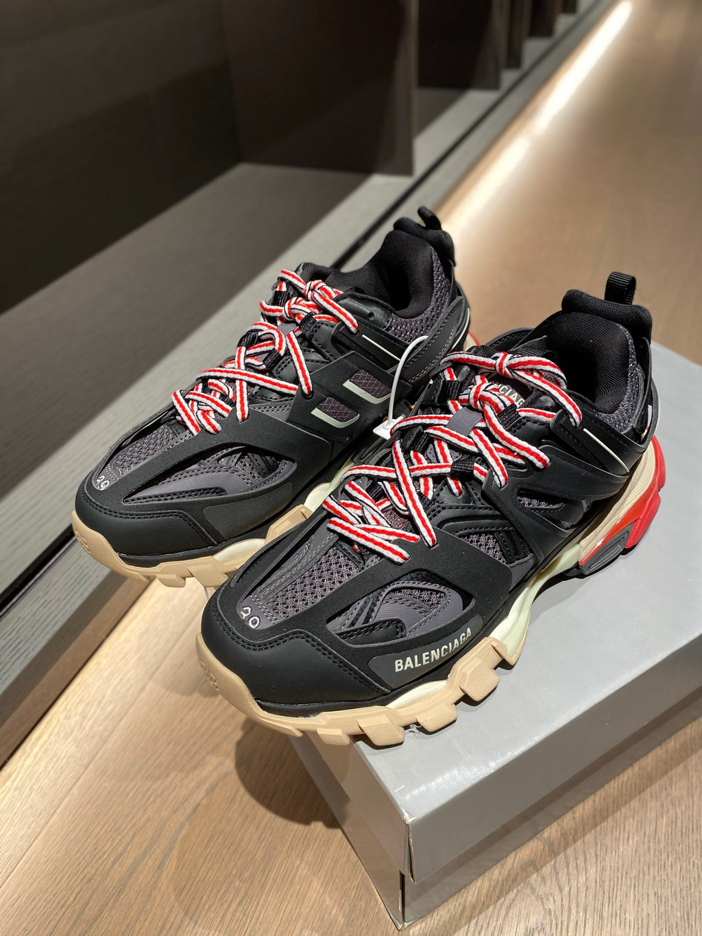 Balenciaga TRACK1 Black & Rose Gold Designer Shoes - detail image 2