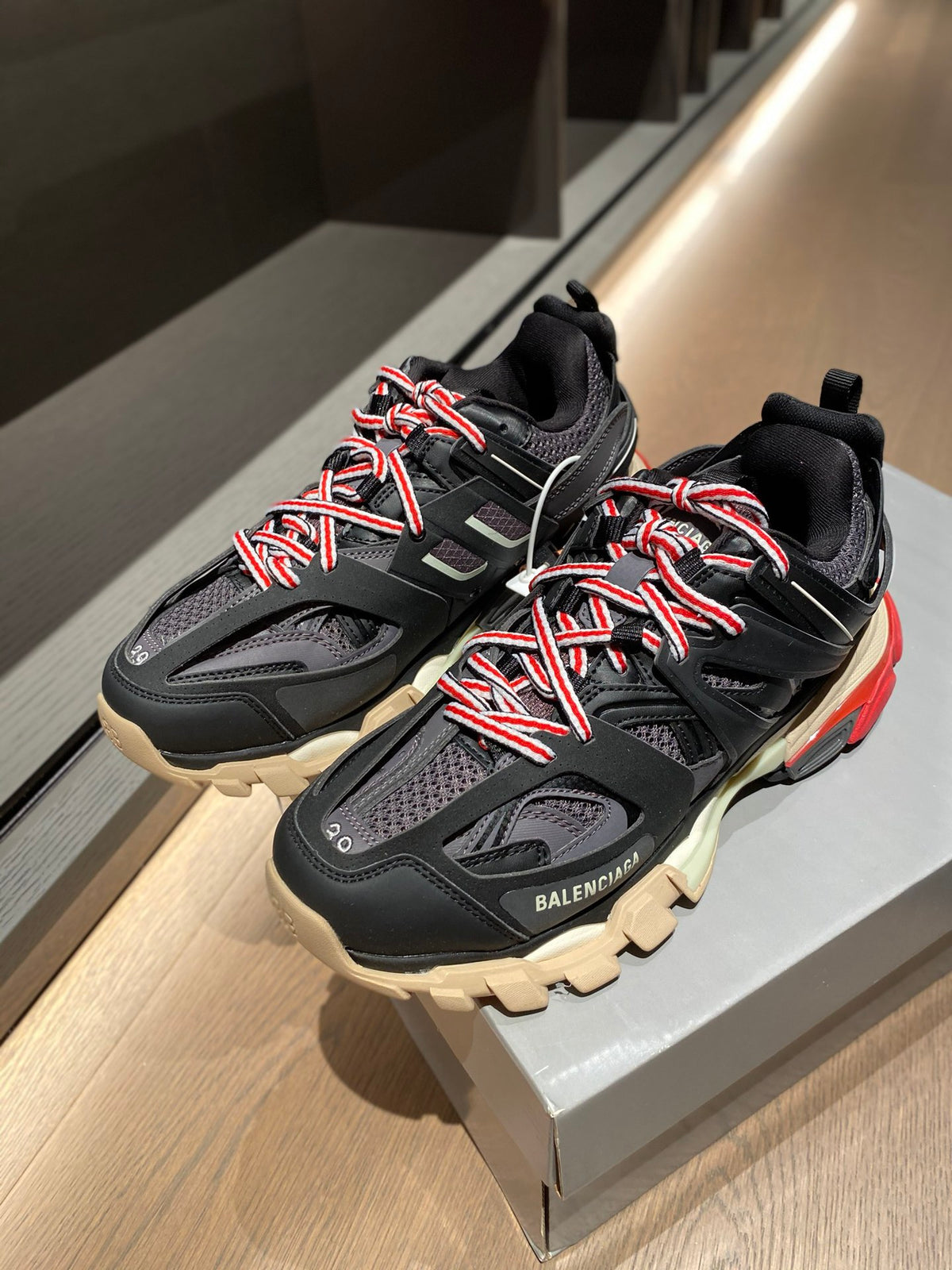 Balenciaga TRACK1 Black & Rose Gold Designer Shoes - detail image 2