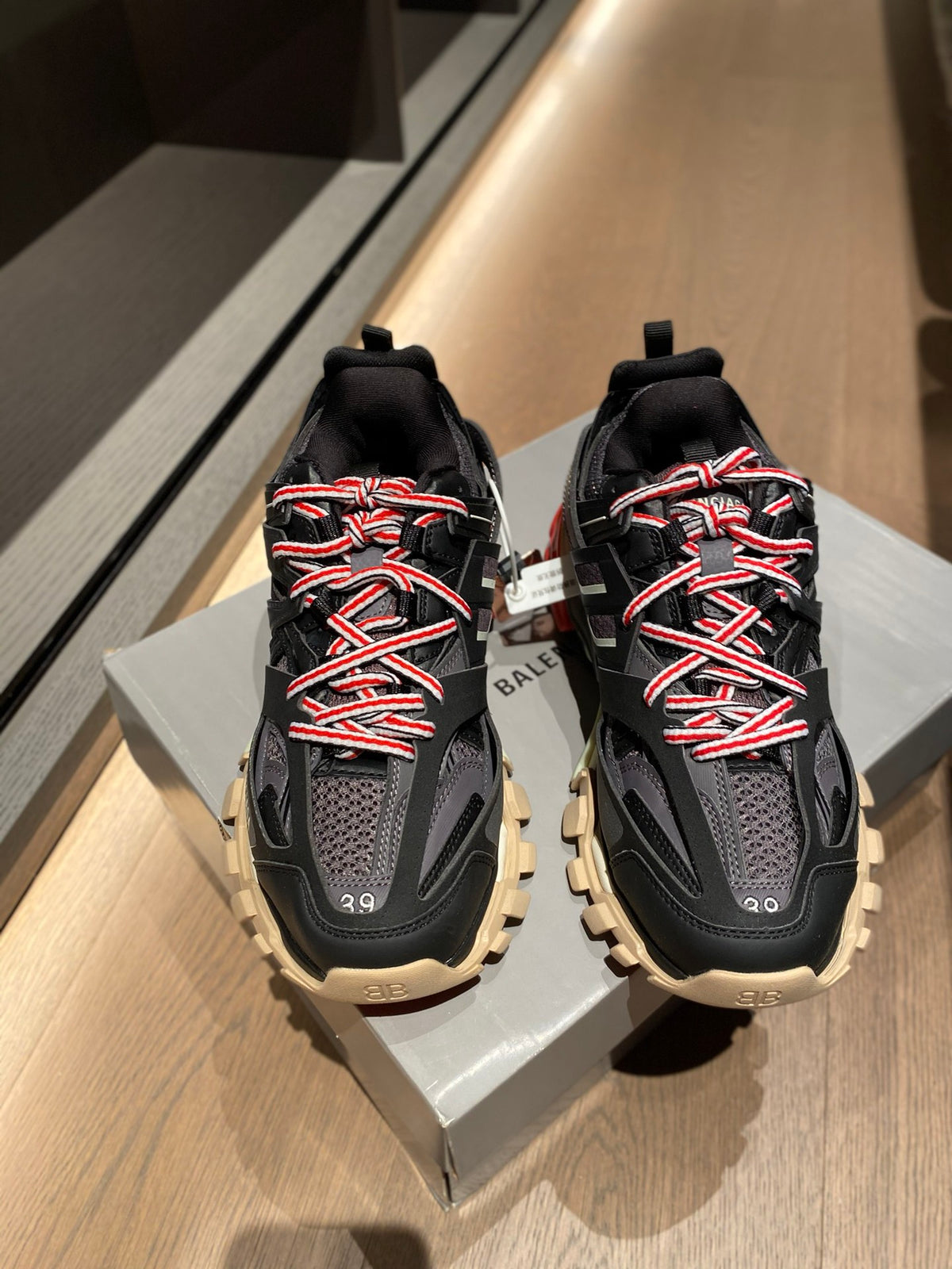 Balenciaga TRACK1 Black & Rose Gold Designer Shoes