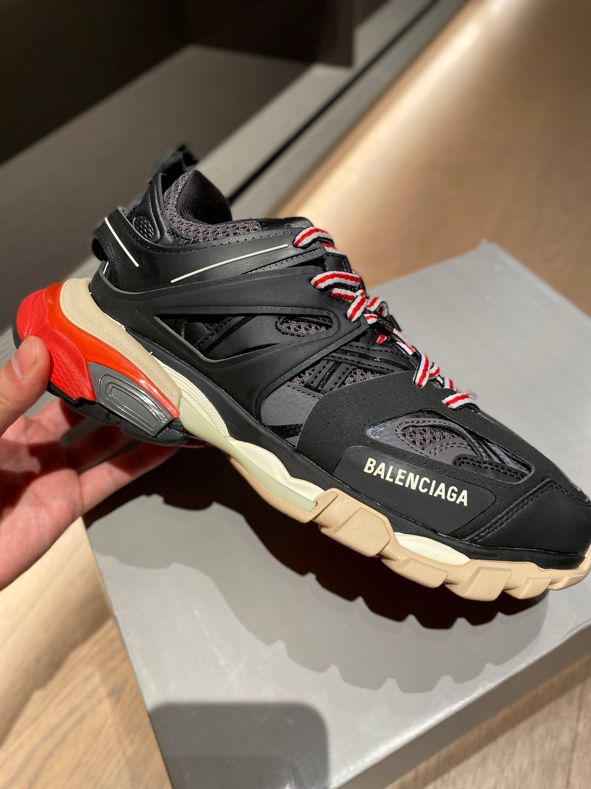 Balenciaga TRACK1 Black & Rose Gold Designer Shoes - detail image 5