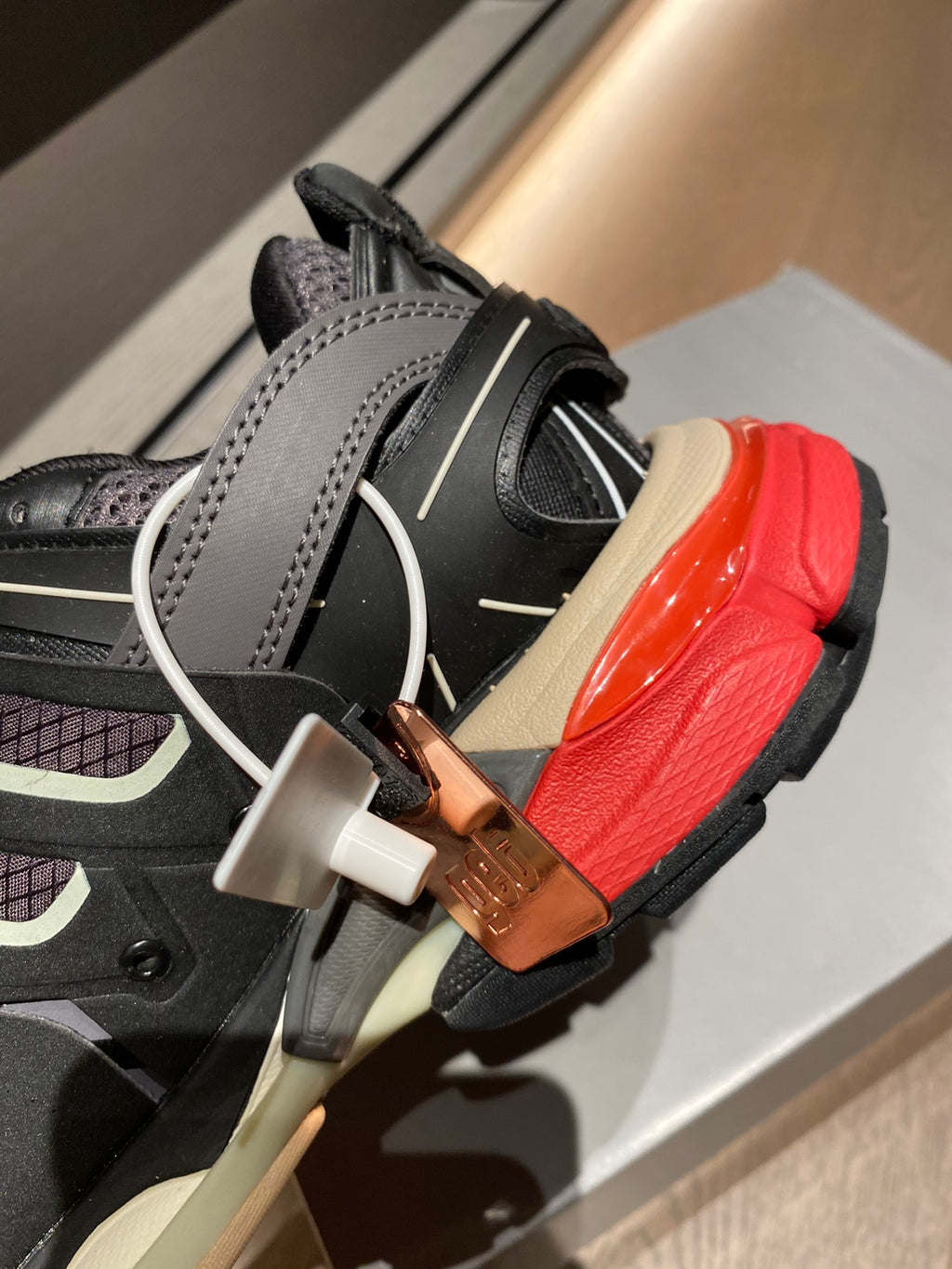 Balenciaga TRACK1 Black & Rose Gold Designer Shoes - detail image 9