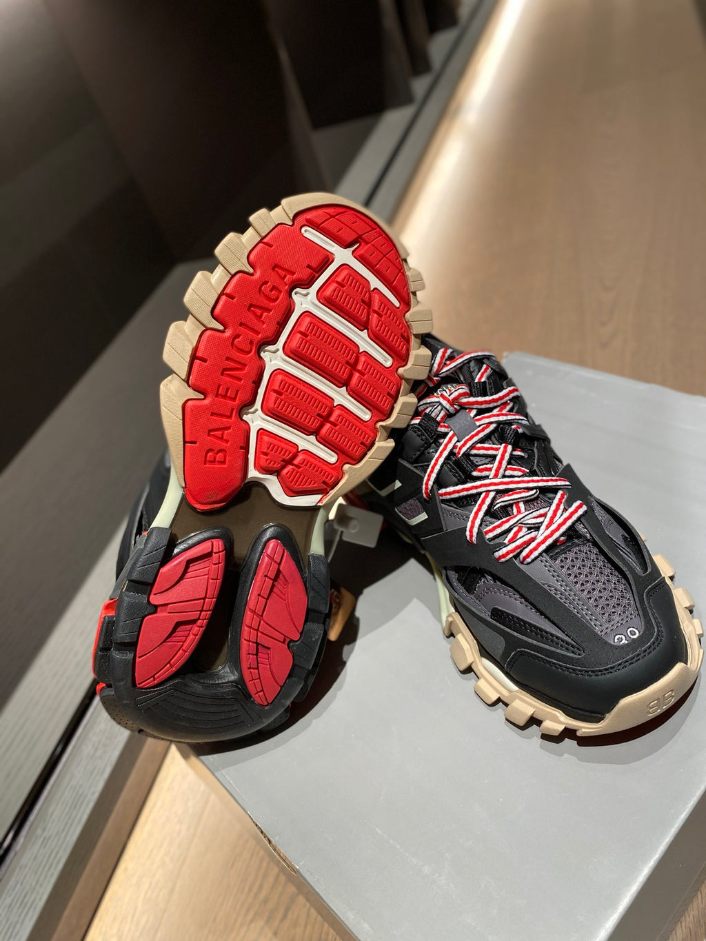 Balenciaga TRACK1 Black & Rose Gold Designer Shoes - detail image 4