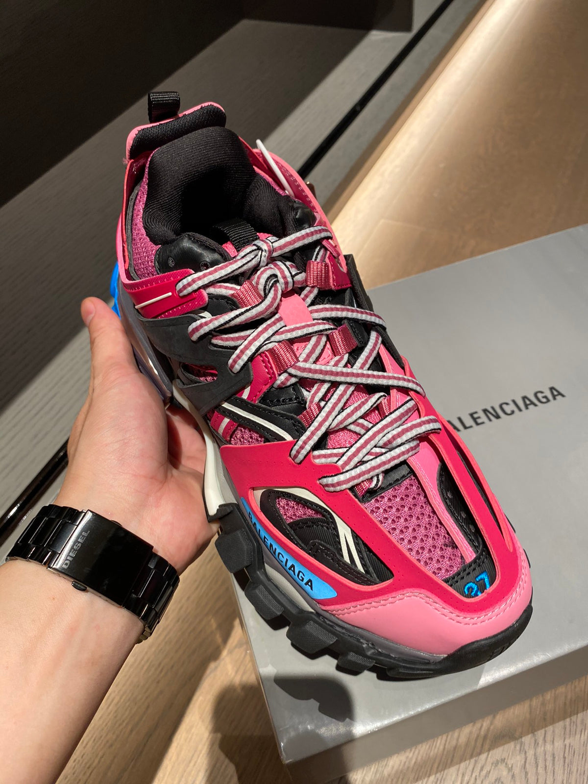 Balenciaga Black & Red Designer Shoes - detail image 6
