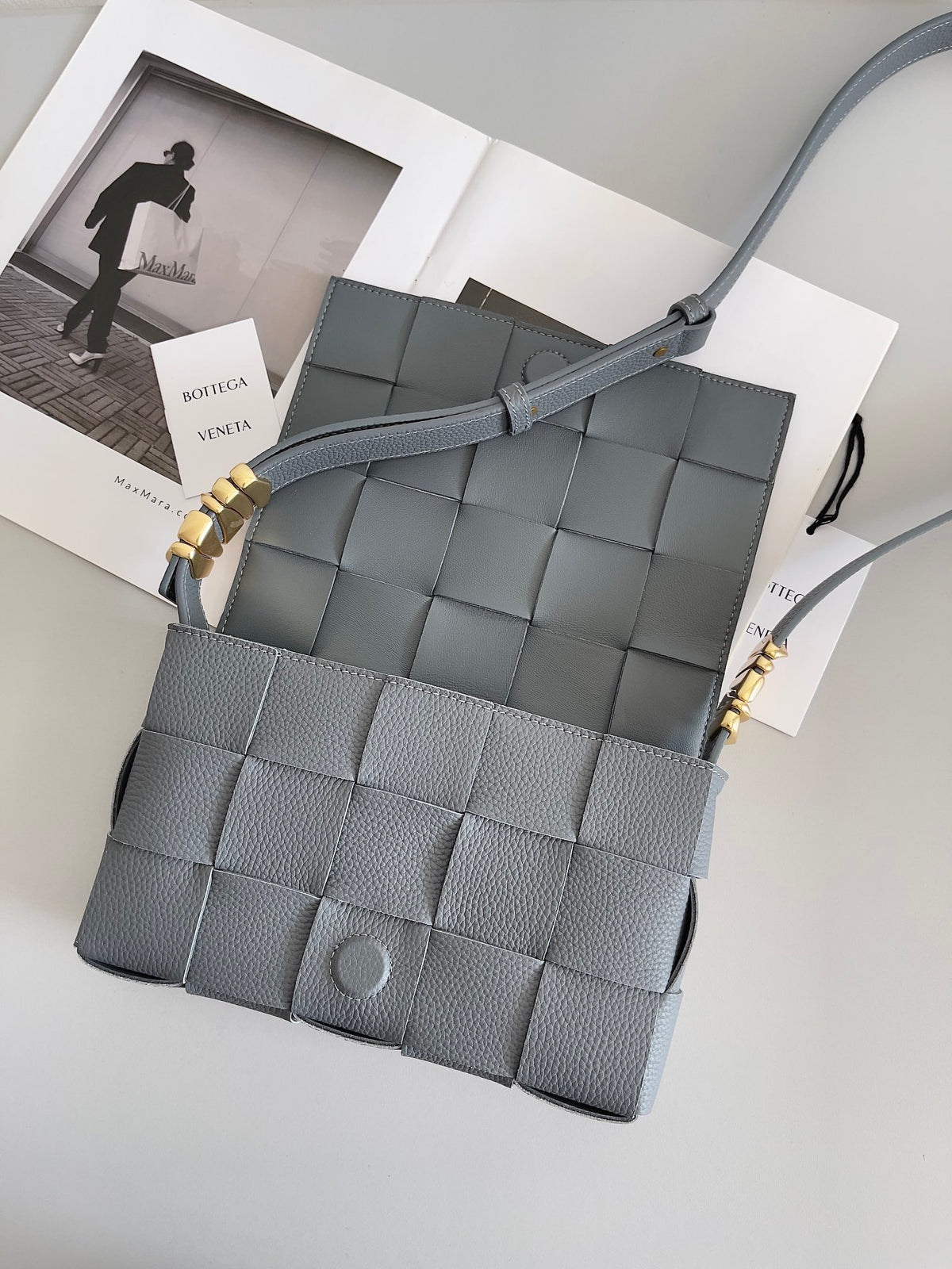 Bottega Veneta 666870 Silver Designer Handbag - detail image 6