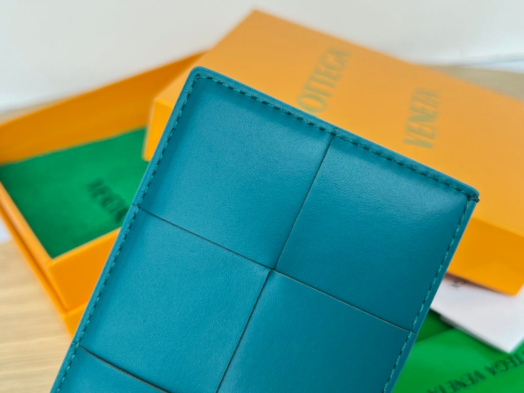 Bottega Veneta Teal & Orange Card Holder - detail image 4