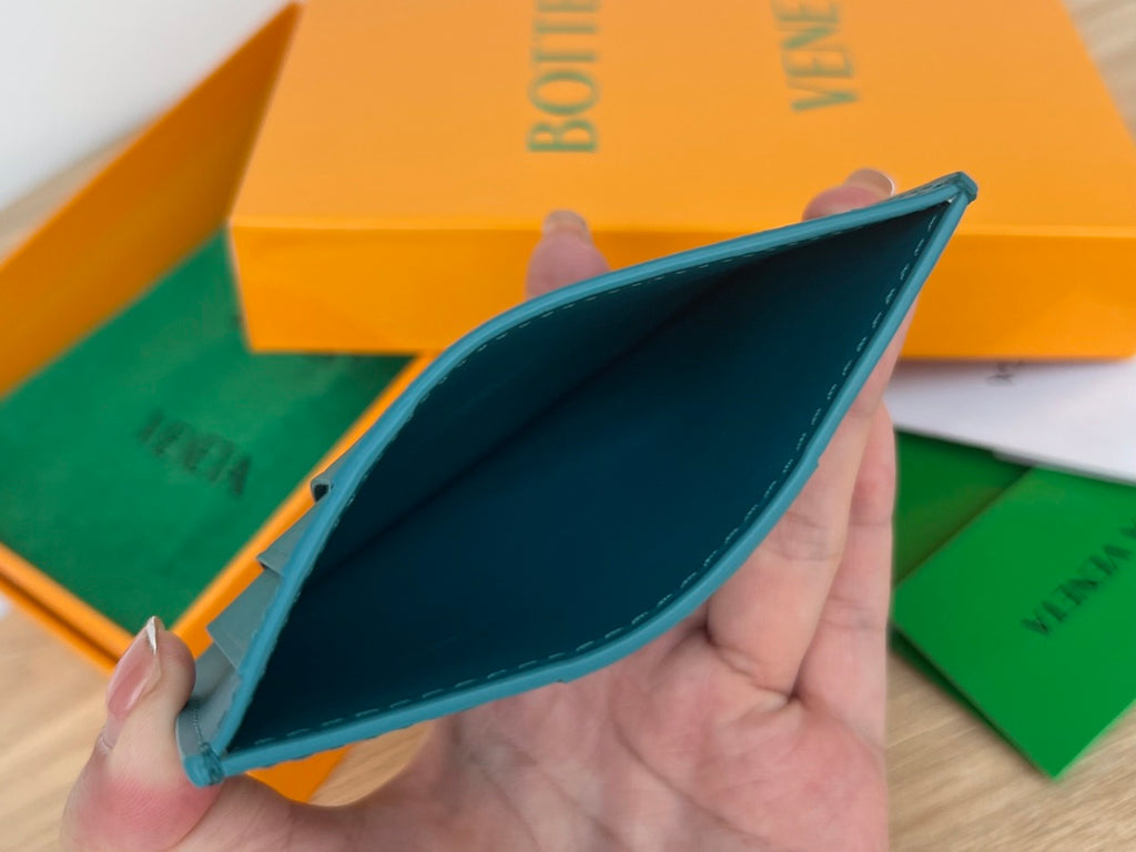 Bottega Veneta Teal & Orange Card Holder - detail image 6