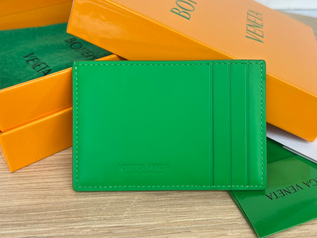 Bottega Veneta Green & Orange Card Holder - detail image 2