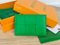 Bottega Veneta Green & Orange Card Holder