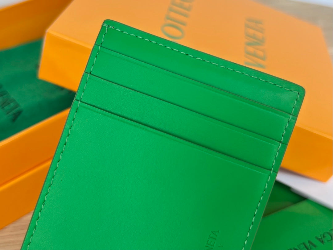 Bottega Veneta Green & Orange Card Holder - detail image 4
