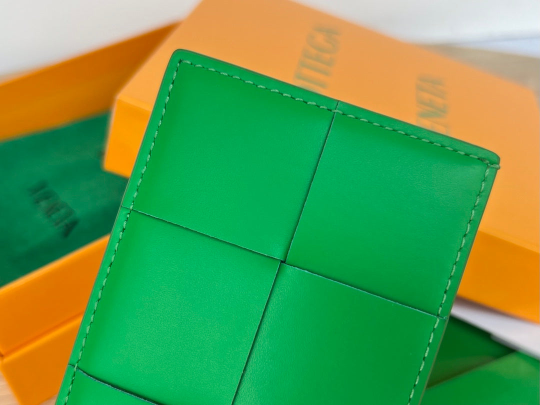Bottega Veneta Green & Orange Card Holder - detail image 5