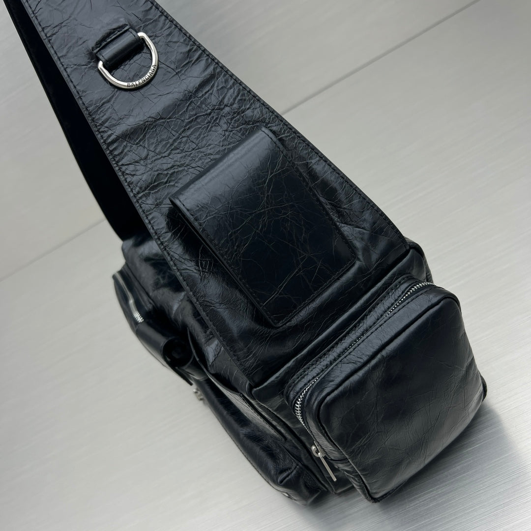 Balenciaga 92763SIZE Black Designer Handbag - detail image 6