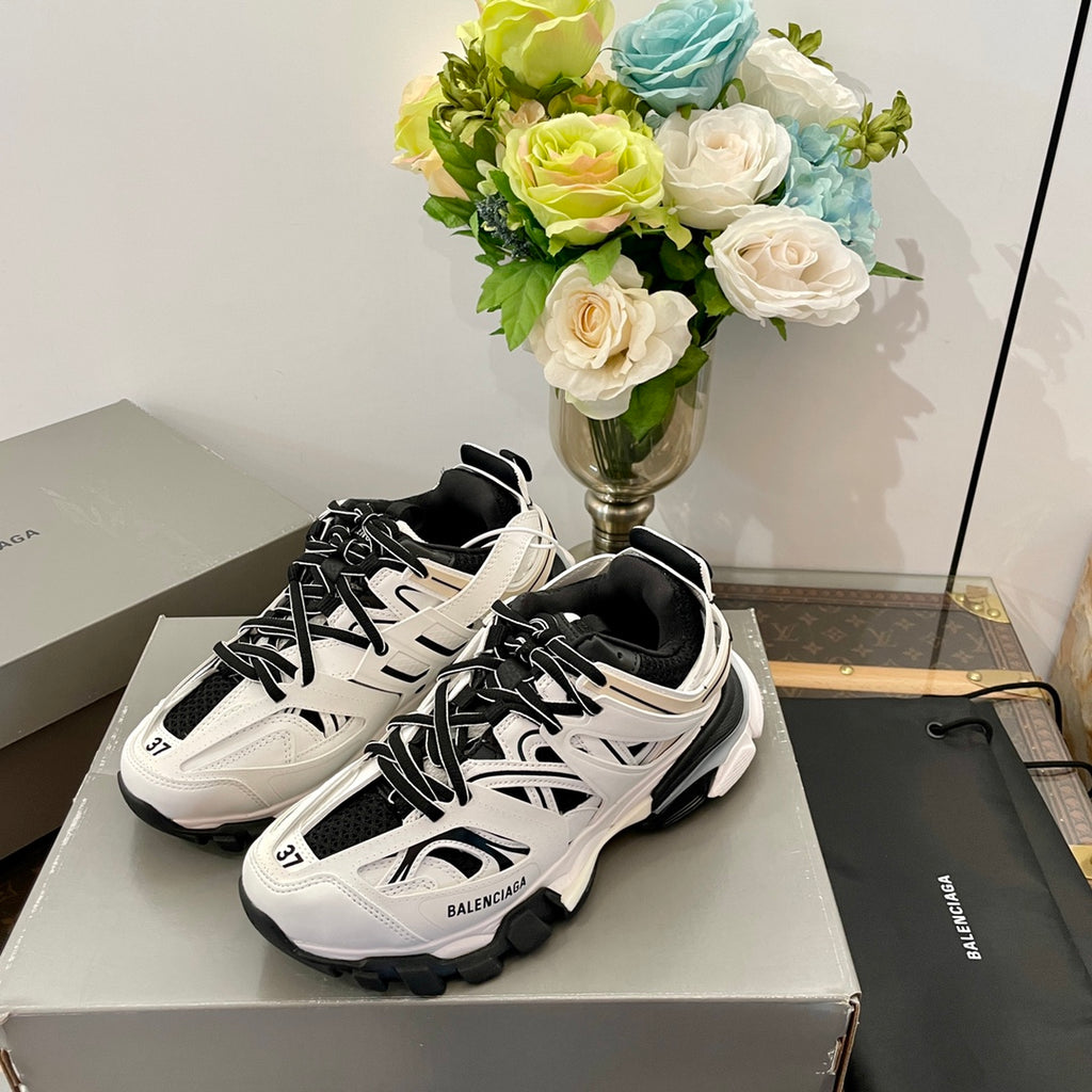 Balenciaga Black & Olive Green Designer Shoes