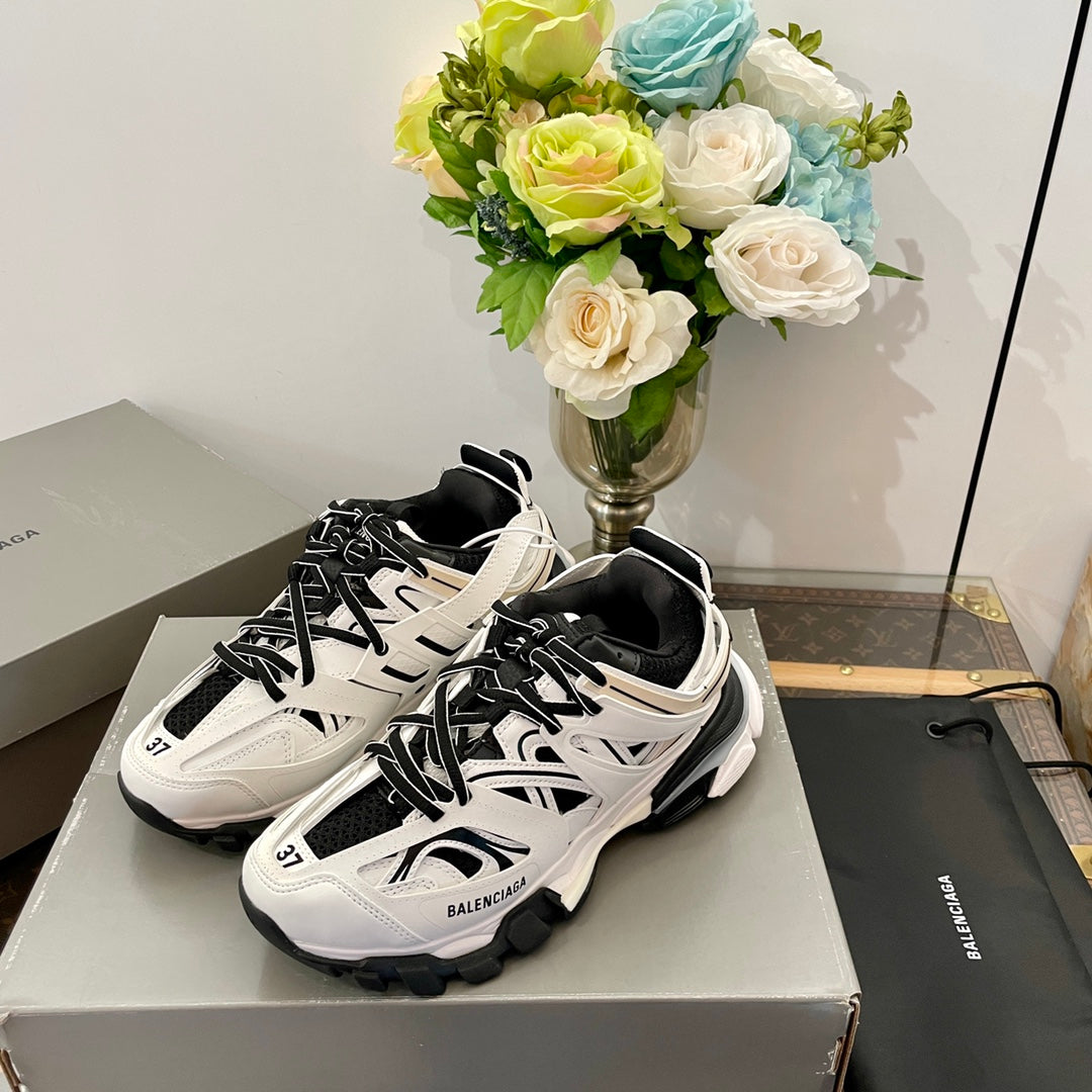 Balenciaga Black & Olive Green Designer Shoes
