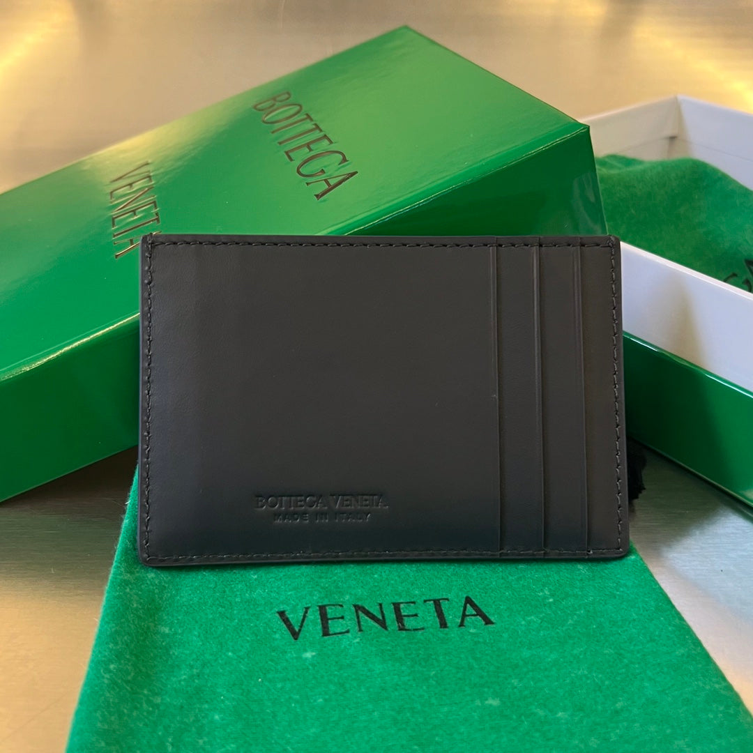 Bottega Veneta Black & Green Card Holder - detail image 7