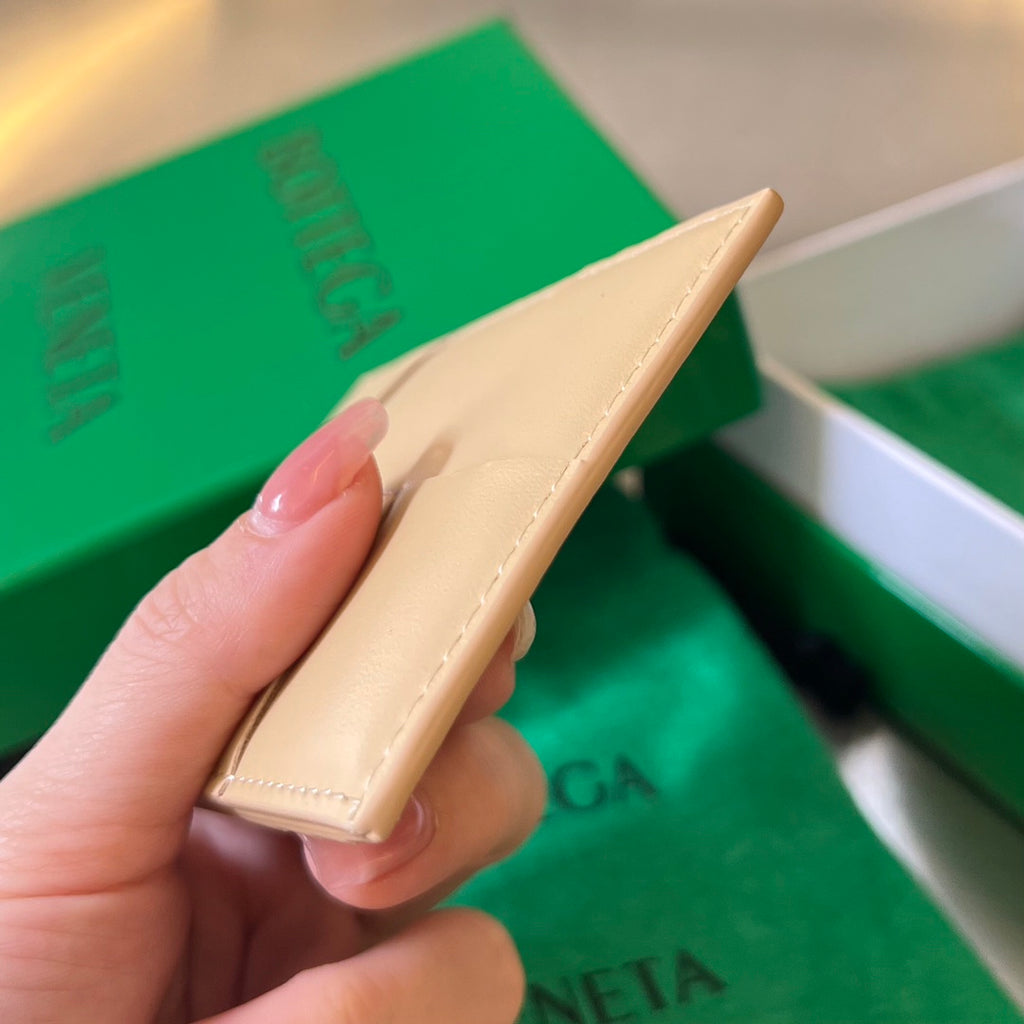 Bottega Veneta Rose Gold & Green Card Holder - detail image 4