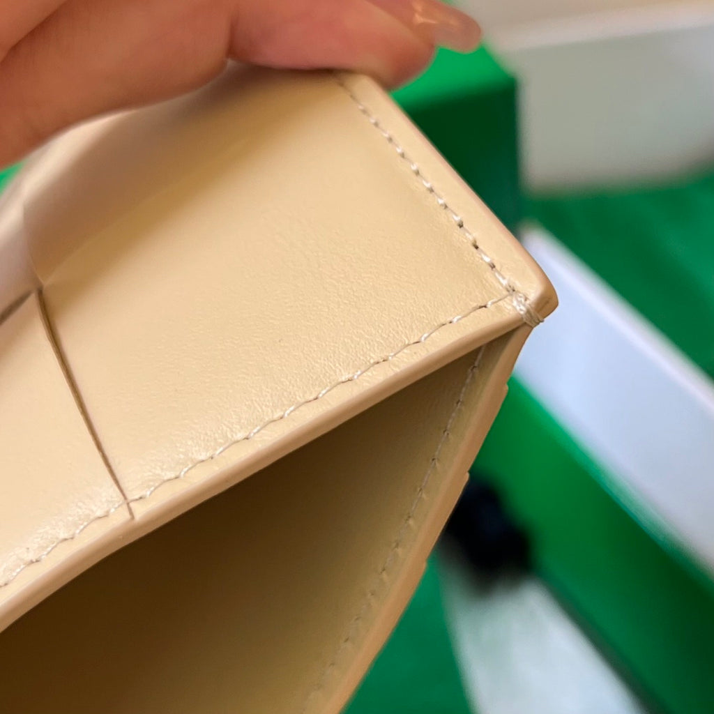 Bottega Veneta Rose Gold & Green Card Holder - detail image 8