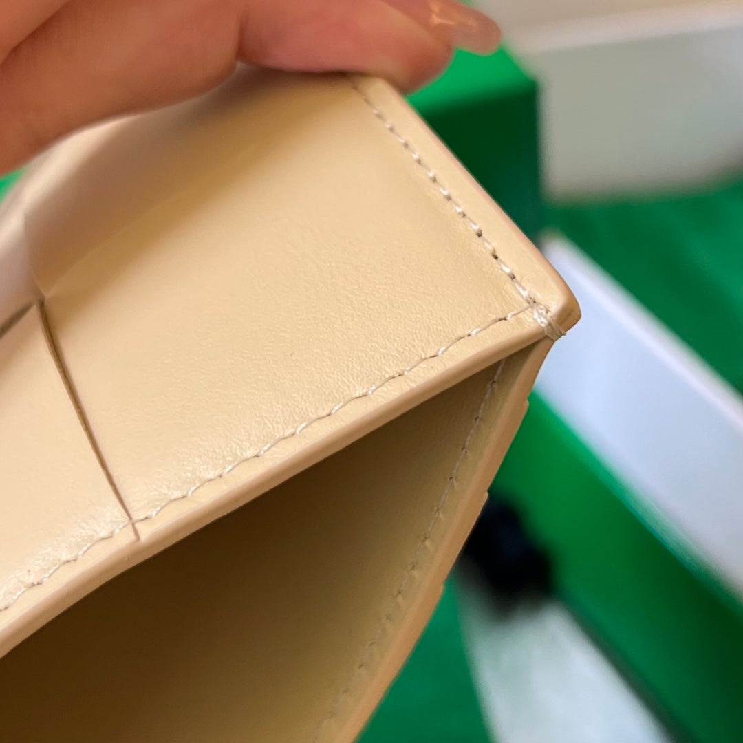 Bottega Veneta Rose Gold & Green Card Holder - detail image 8