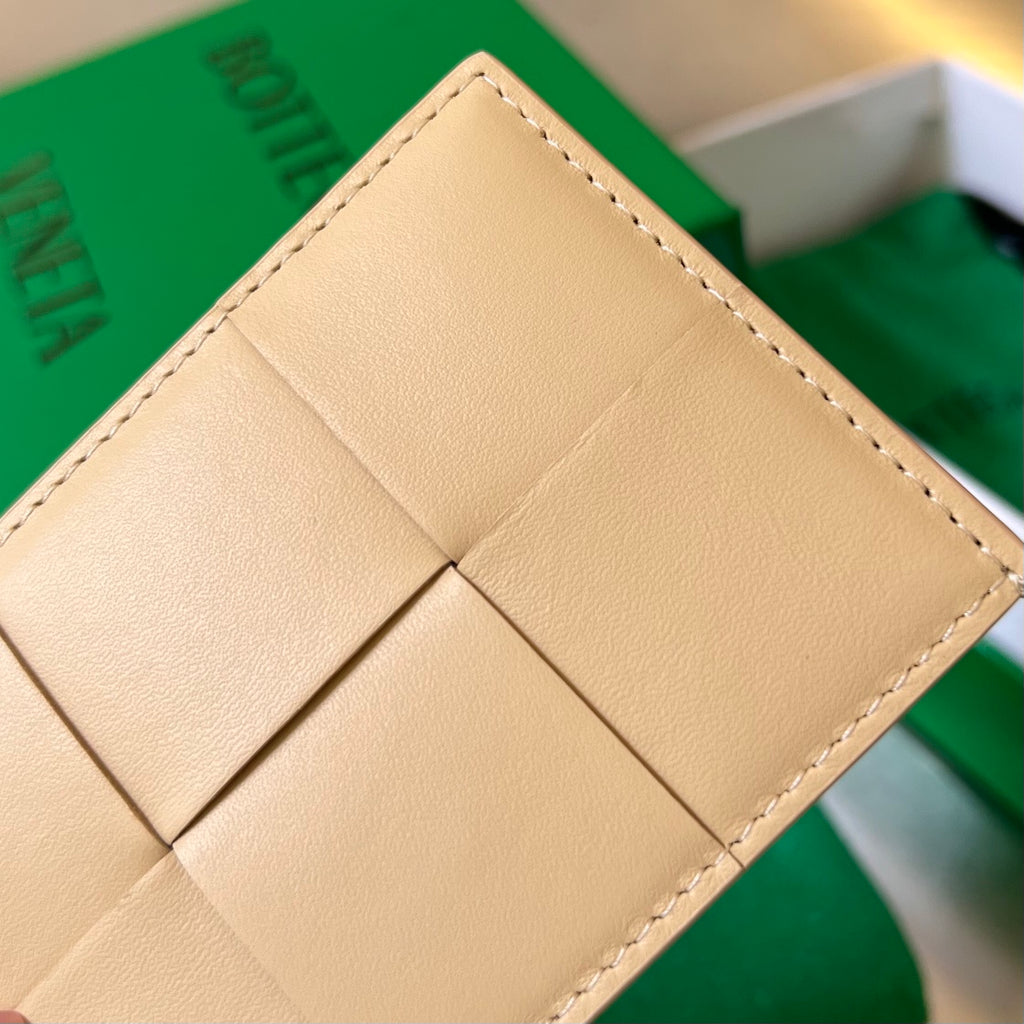 Bottega Veneta Rose Gold & Green Card Holder - detail image 2