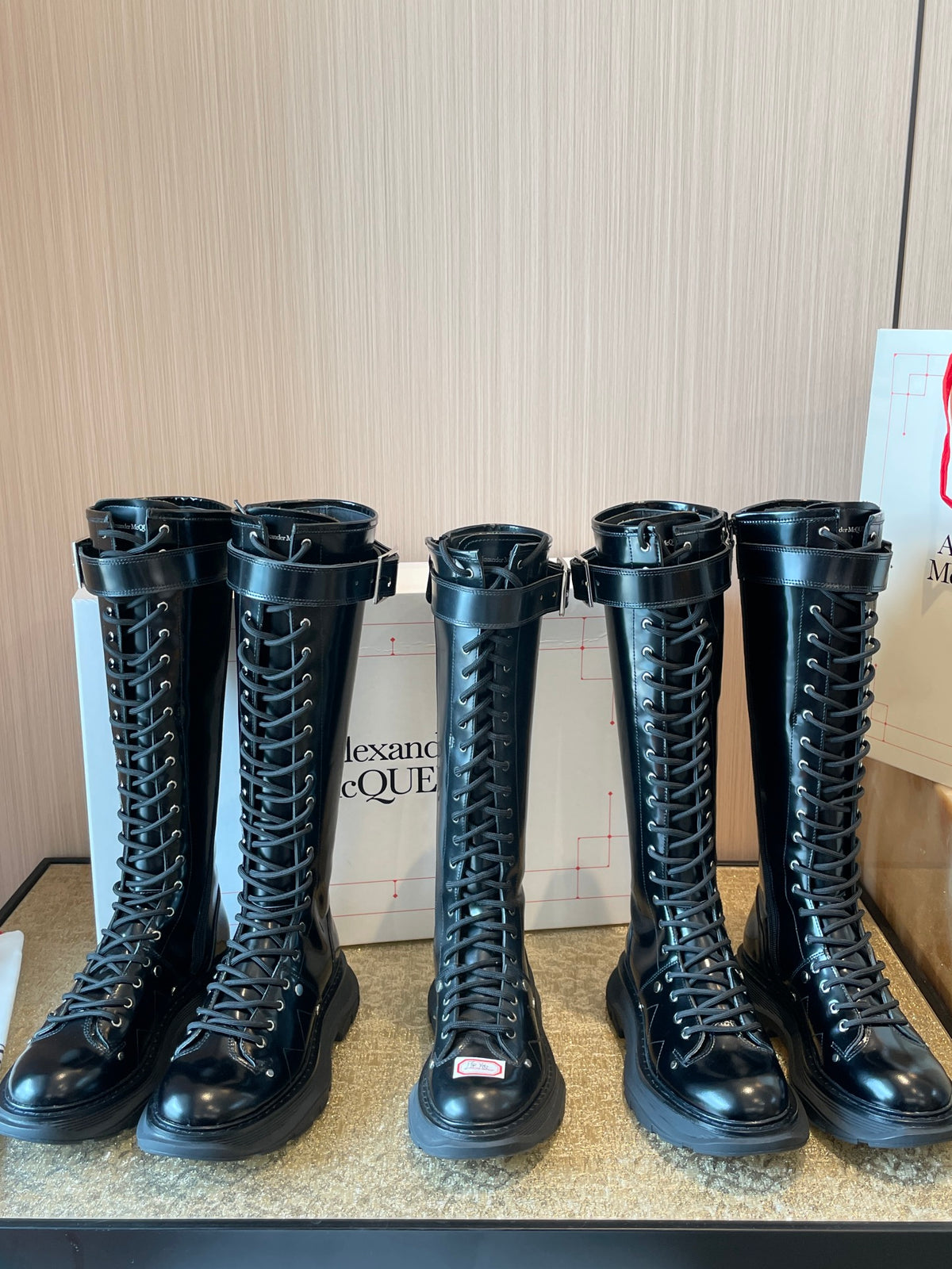 Alexander McQueen Black & Blue Designer Shoes