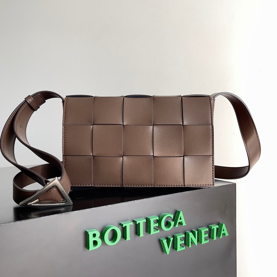 Bottega Veneta Brown & Blue Designer Handbag