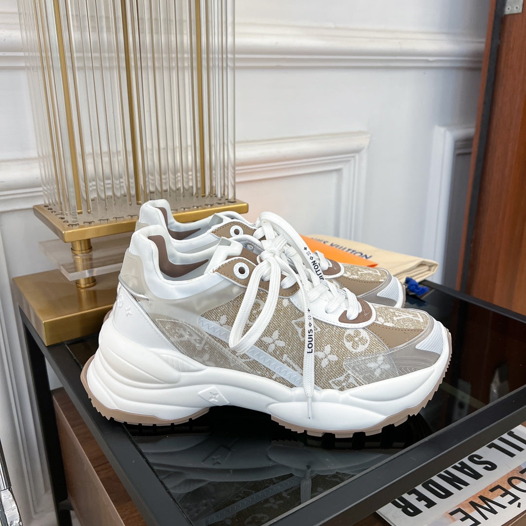 LOUIS VUITTON LV RUN 55 SNEAKER BROWN